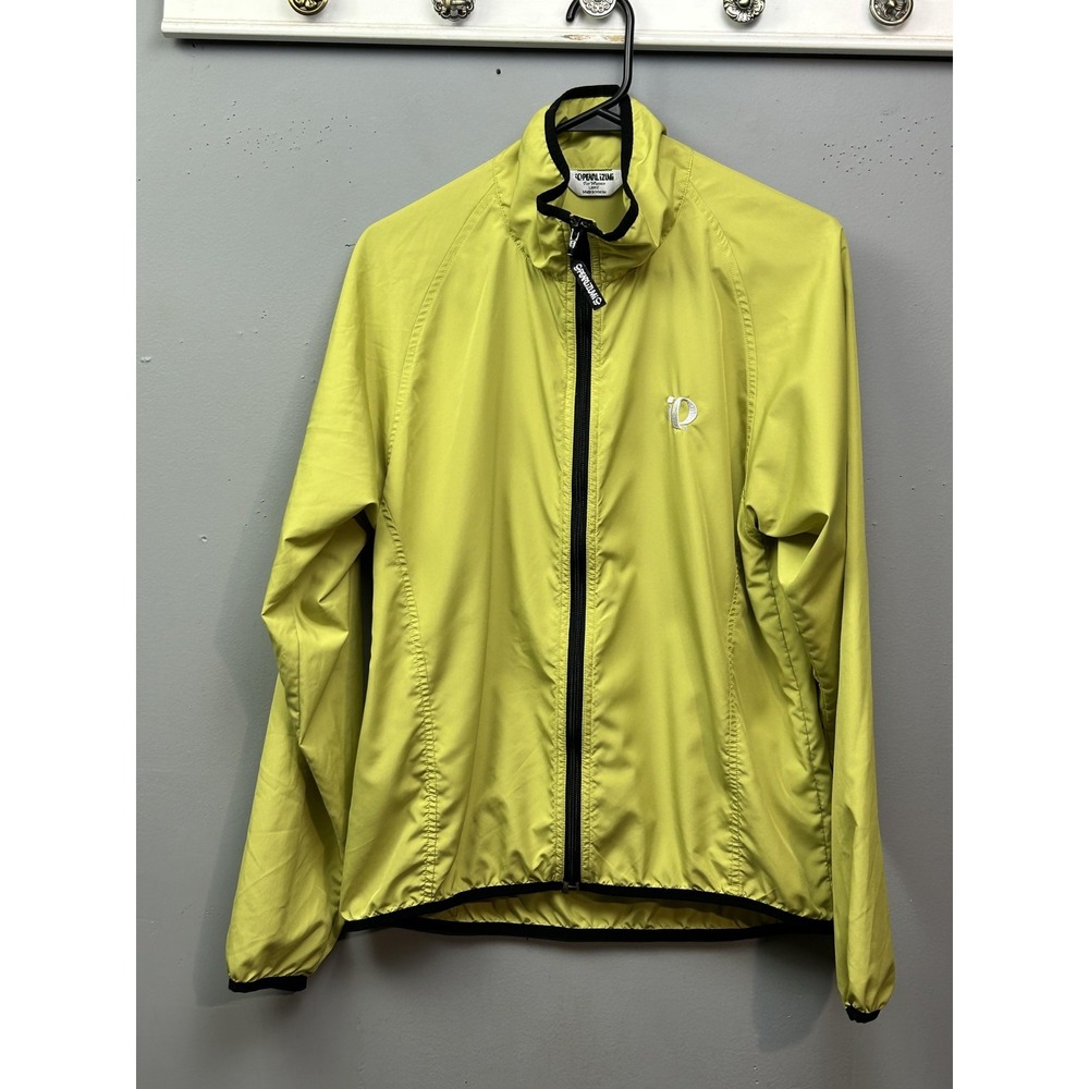 Vintage Pearl Izumi Jacket Womens Large Yellow Cycling Windbreaker S520 00s
